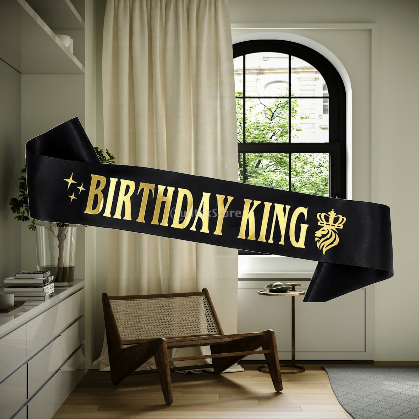 Birthday Sash Glitter - Glitter Feestkroon Verjaardag Koning Sjerp Accessoire