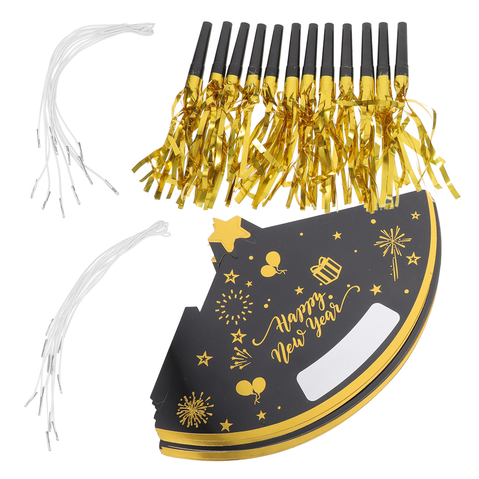 Party Hat Cone - Nieuwjaarspapieren hoedjes, nieuwjaarsdecoraties, feestartikelen voor oudejaarsavond,