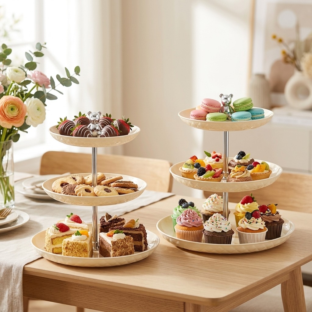 Cupcake Stand Tier - 2/3-laags plastic cupcake standaard desserttafel display