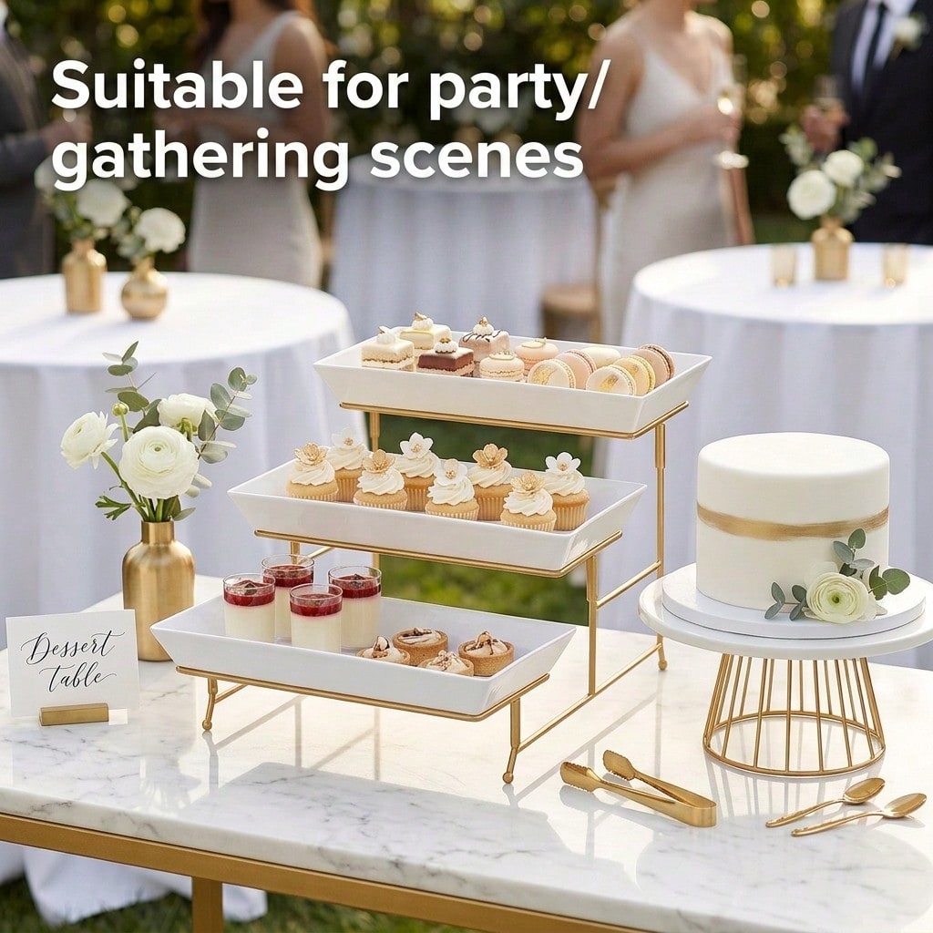 Cupcake Stand Tier - BLAGEPORT 1 stuks 3-laags dessertstandaard met