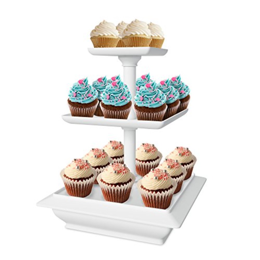 Cupcake Stand Tier - 3-laags Cupcake Stand - Vierkante Presentatiestand