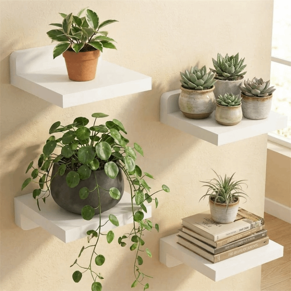 4 STKS Houten kleine zwevende  - Flower Wall Panel recensie en prijs