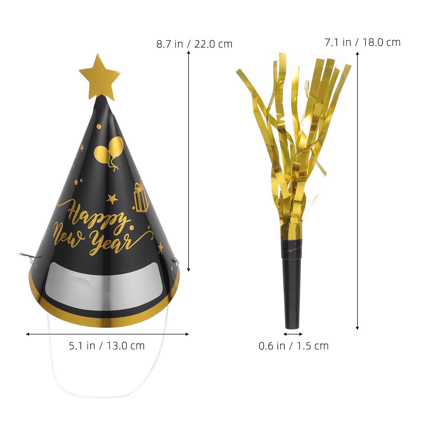 Nieuwjaarspapieren hoedjes, ni - Party Hat Cone recensie en prijs