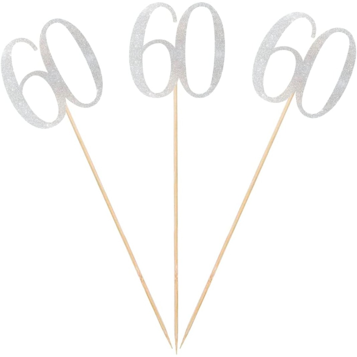 Set van 12 zilverkleurige glit - Centerpiece Stick recensie en prijs