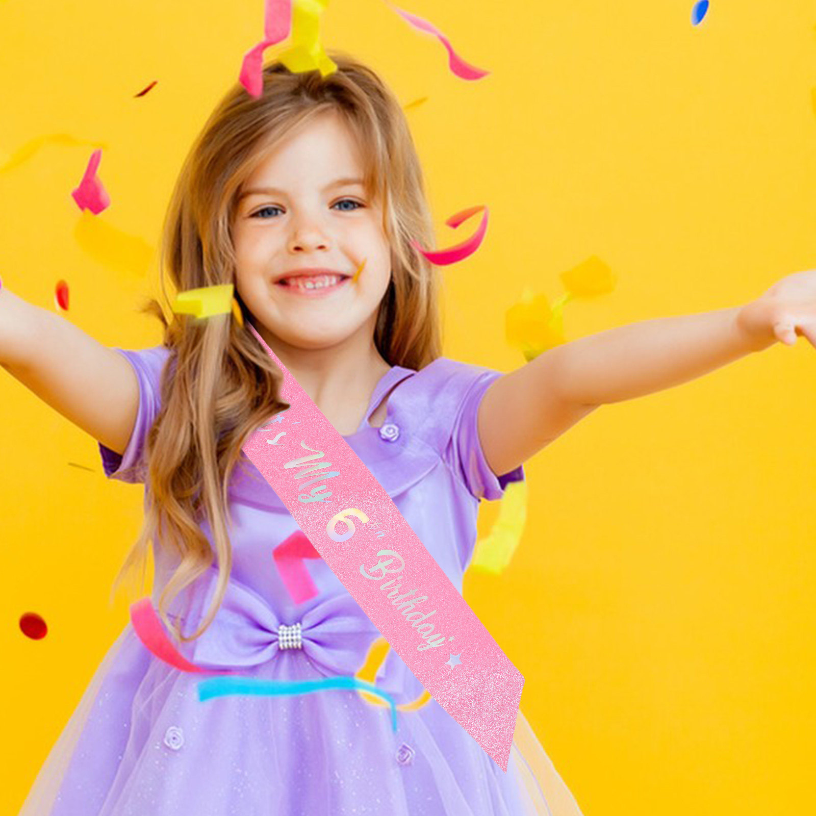 Roze glitter verjaardagssjerp, - Birthday Sash Glitter recensie en prijs
