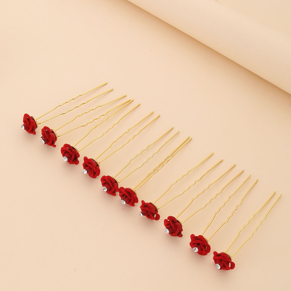 10 Stuks Rose Haaraccessoires  - Event Suppliers recensie en prijs