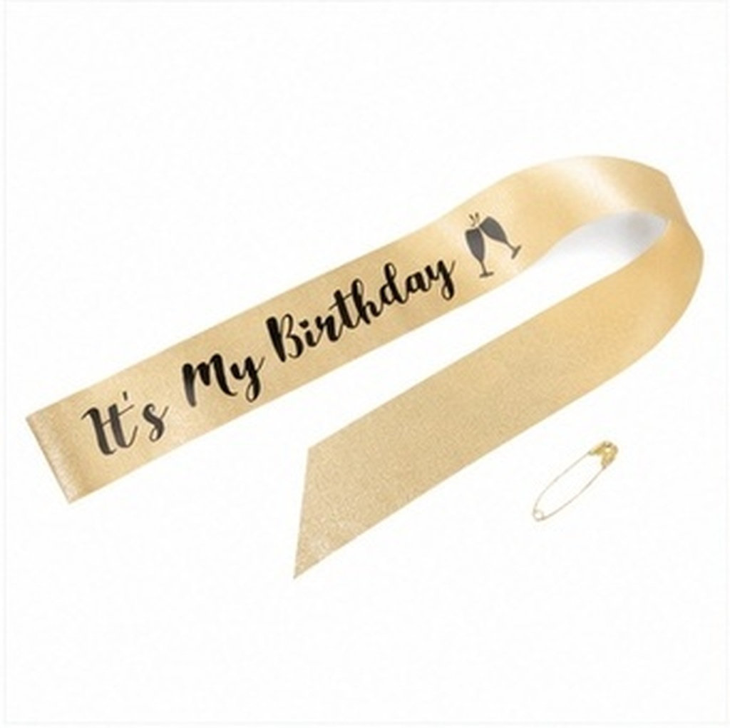 1 stuks verjaardagsband met gl - Birthday Sash Glitter recensie en prijs