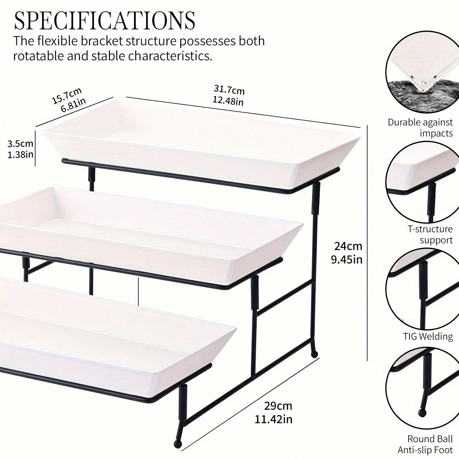 BLAGEPORT 1 stuks 3-laags dess - Cupcake Stand Tier recensie en prijs