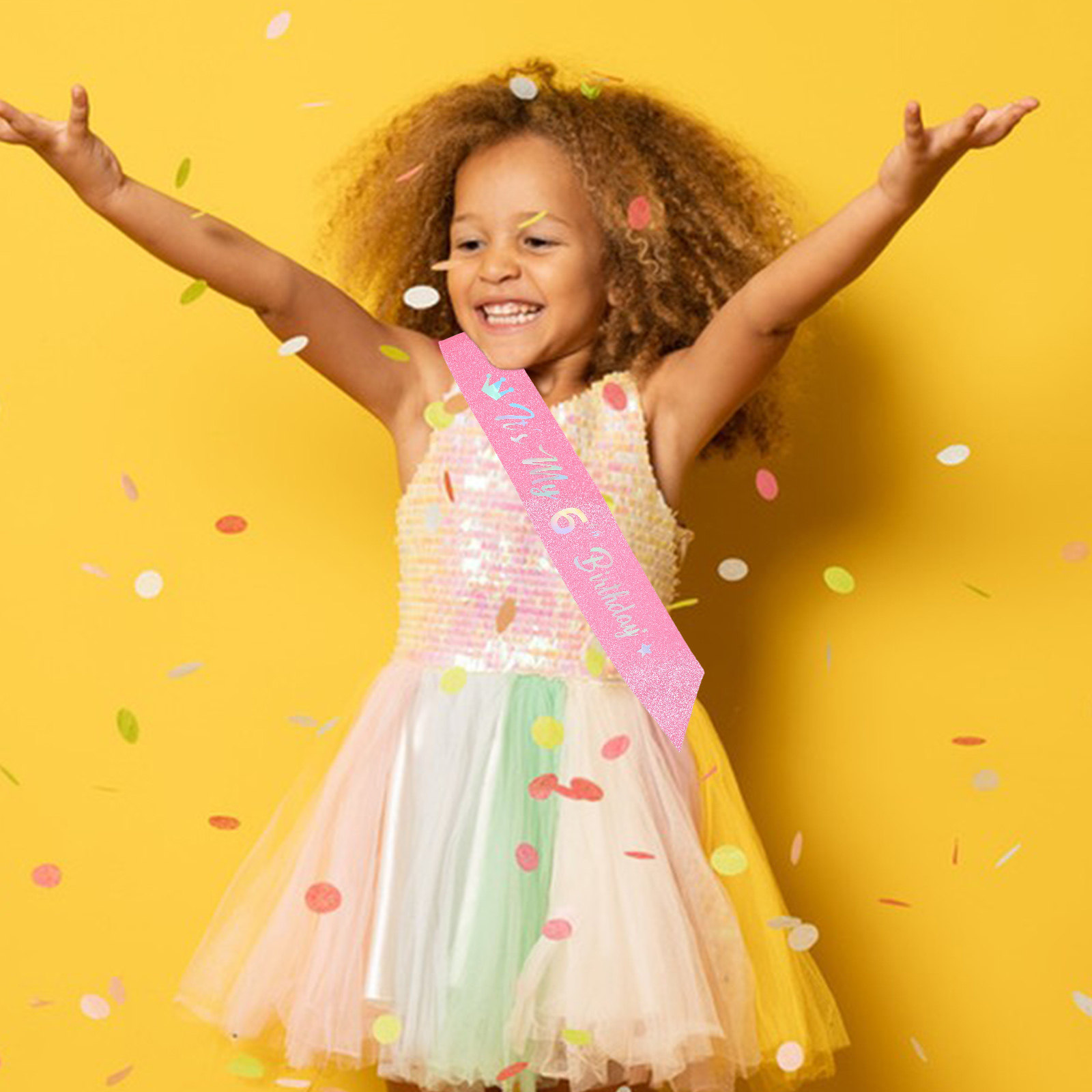 5 stuks roze glitter 'Happy Bi - Birthday Sash Glitter recensie en prijs